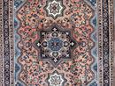 Persian Shiraz Rug 3x5, Geometric Tribal Rug, Wool Hand Knotted Vintage Carpet, Light Red & Blue, Signed by Masterweaver