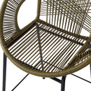 Ferrara Outdoor Patio Green Faux Wicker Barstool Set with Ergonomic Design and Durable PE Material