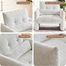 33.9 Inch Sherpa Fabric Upholstered Accent Armchair