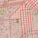 Vintage Map of San Francisco, California 1897