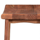 Brown Solid Wood Backless Bar Chair