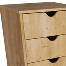 16" Natural Solid Wood Five Drawer Lingerie Chest