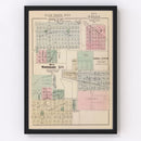 Vintage Map of Blue Earth, Minnesota 1874