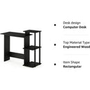 Compact Desk With Square Shelves For Home Office Printer
