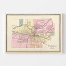 Vintage Map of Springfield, Ohio 1872