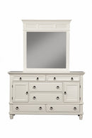 62" White Solid Wood Six Drawer Double Dresser
