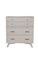 38" Gray Solid Wood Four Drawer Chest