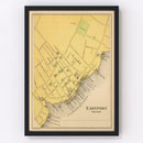 Vintage Map of Eastport, Maine 1894