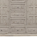 64" White Solid Wood Seven Drawer Gentlemans Chest