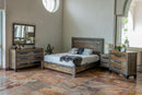 37" Gray Solid Wood Three Drawer Chest