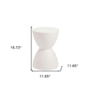17" White Plastic Backless Bar Chair