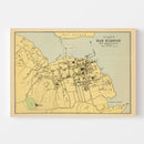 Vintage Map of Bar Harbor, Maine 1894