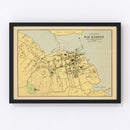 Vintage Map of Bar Harbor, Maine 1894