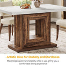 47 Inch Pedestal Dining Table For Small Kitchen Use