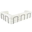U_Style L-Shaped Modular Sofa Bed in Corduroy Fabric, Ideal for Living Rooms and Apartments