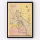 Vintage Map of Belfast, Maine 1894