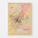 Vintage Map of Biddeford, Maine 1894