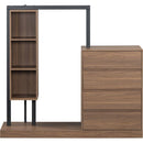 Wardrobe with 4 Drawers and 3 Shelves,Espresso
