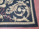 Black and Tan Aubusson Rug, 10 x 14 Aubusson Carpet, New Aubusson Rug, Elegant, Wool, Handmade Area Rug, Flatweave Rug, Large Aubusson Rug