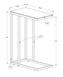 Accent Table, C - Shaped, Tempered Glass, Stylish Design Contemporary & Modern
