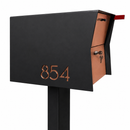 Retrobox Locking Package Dropbox in TEXTURED MATT JET BLACK - Modern Mailbox