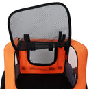 Outdoor Heavy Duty Collapsible Pet Bike Trailer with 16-Inch All-Terrain Wheels & Universal Hitch – Foldable Dog/Cargo Carrier Cart for Bicycles, orange
