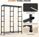 10 Drawer Dresser With Black Premium Fabric Finish And Durable Metal Frame For Bedroom Storage And Organization