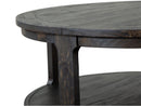 Boswell - Round Cocktail Table (With Casters) - Peppercorn