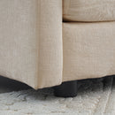 Chenille Fabric Ottomans Footrest to Combine with 2 Seater Sofa, 3 Seater Sofa and 4 Seater Sofa, Beige