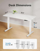 Electric Standing Desk 48 By 24 Inch With 4 Memory Height Settings