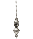 Polished Nickel Beaded Knob Fan Pull 1.5"h