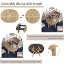 Gia - Round Extendable Dining Table With 16" Leaf Wood