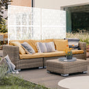Outdoor & Indoor Privacy Screen Metal Privacy Screen 76' H×48' W, Freestanding Decorative Privacy Screen for Deck Balcony Patio, Privacy Fence Panels for Outside Lawn Garden PS116 WHITE