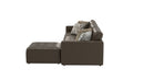 Siena - 4 Piece Modular Sectional With Cuddler Seat Cushions And Included Accent Pillows - Chocolate