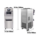 53-Inch Freestanding 3-Flavors Commercial Soft Serve Yogurt Ice Cream Machine Maker With Auto Clean (SAK74031)