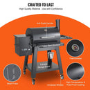 53-Inch Heavy-Duty Portable Wood Pellet BBQ Grill With Cart (SAK93641)