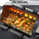 53-Inch Heavy-Duty Portable Wood Pellet BBQ Grill With Cart (SAK93641)