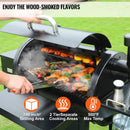 53-Inch Heavy-Duty Portable Wood Pellet BBQ Grill With Cart (SAK93641)