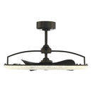 Perimost 32 Inch Black Downrod Mount Luxury Fandelier with Light and Remote Control
