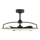 Perimost 32 Inch Black Downrod Mount Luxury Fandelier with Light and Remote Control