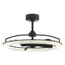Perimost 32 Inch Black Downrod Mount Luxury Fandelier with Light and Remote Control
