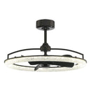 Perimost 32 Inch Black Downrod Mount Luxury Fandelier with Light and Remote Control