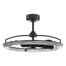 Perimost 32 Inch Black Downrod Mount Luxury Fandelier with Light and Remote Control