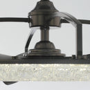 Perimost 32 Inch Black Downrod Mount Luxury Fandelier with Light and Remote Control