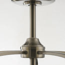 Perimost 33 Inch Satin Nickel Downrod Mount Luxury Fandelier with Light and Remote Control
