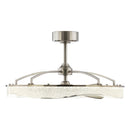 Perimost 33 Inch Satin Nickel Downrod Mount Luxury Fandelier with Light and Remote Control