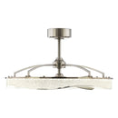 Perimost 33 Inch Satin Nickel Downrod Mount Luxury Fandelier with Light and Remote Control
