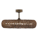 Perimost 35 Inch Golden Bronze Luxury Rattan Fandelier