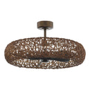 Perimost 35 Inch Golden Bronze Luxury Rattan Fandelier
