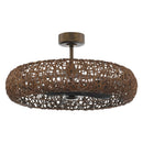 Perimost 35 Inch Golden Bronze Luxury Rattan Fandelier